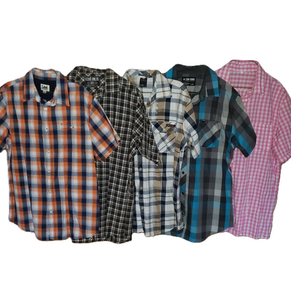Men Short Sleeve Button Down Shirts
